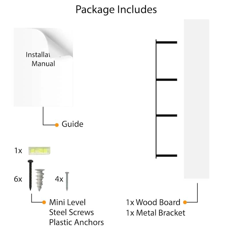 Wallniture Ronda 72 inch Floating Shelf, Living Room Shelves, Kitchen Storage Shelves, White Book Shelf for Wall