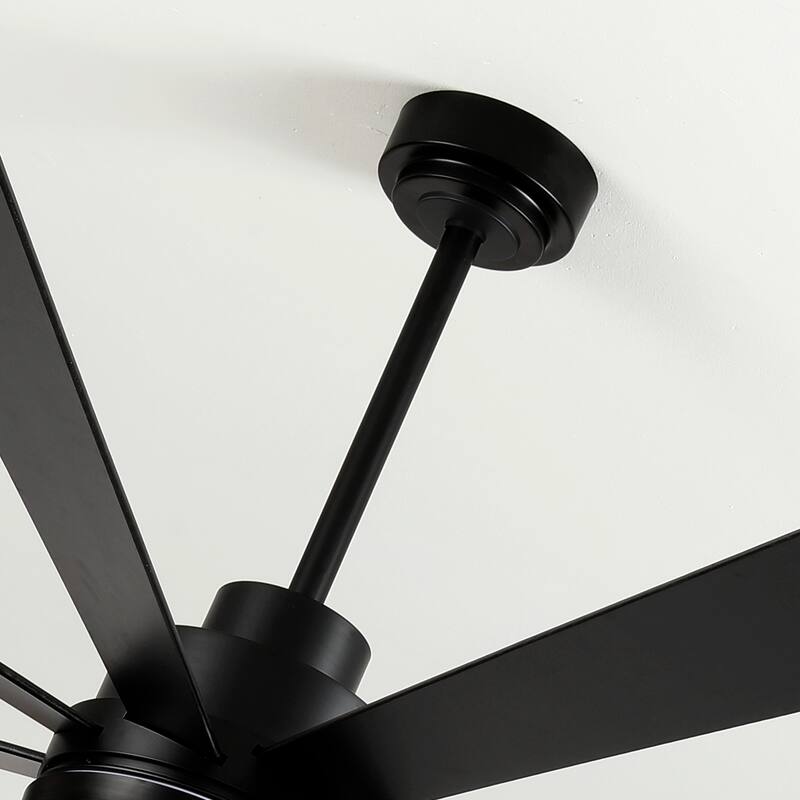 72 Inch 8 PCS Plywood Reversible Blades Ceiling Fan With Light Kit 3 Color Dimmable LED, DC 6 Speed ,Remote Control