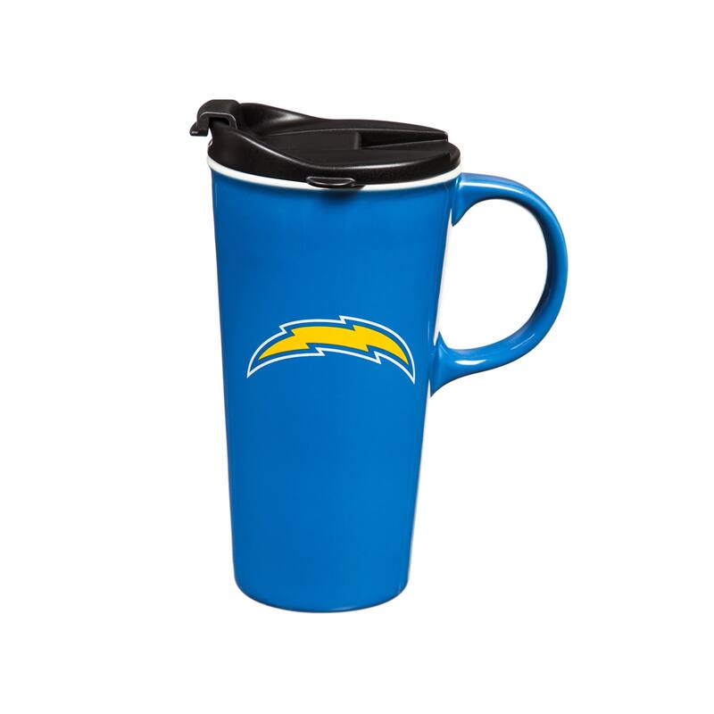 Los Angeles Chargers, 17 oz Ceramic Travel Latte Cup w/ Gift Box