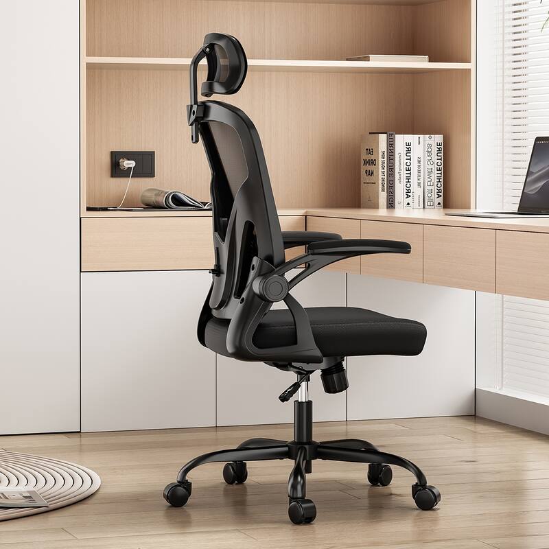 Ergonomic Office Chair, Office Desk Chair with Headrest, High Back Computer Chair with Armrests and Adjustable Lumbar Support