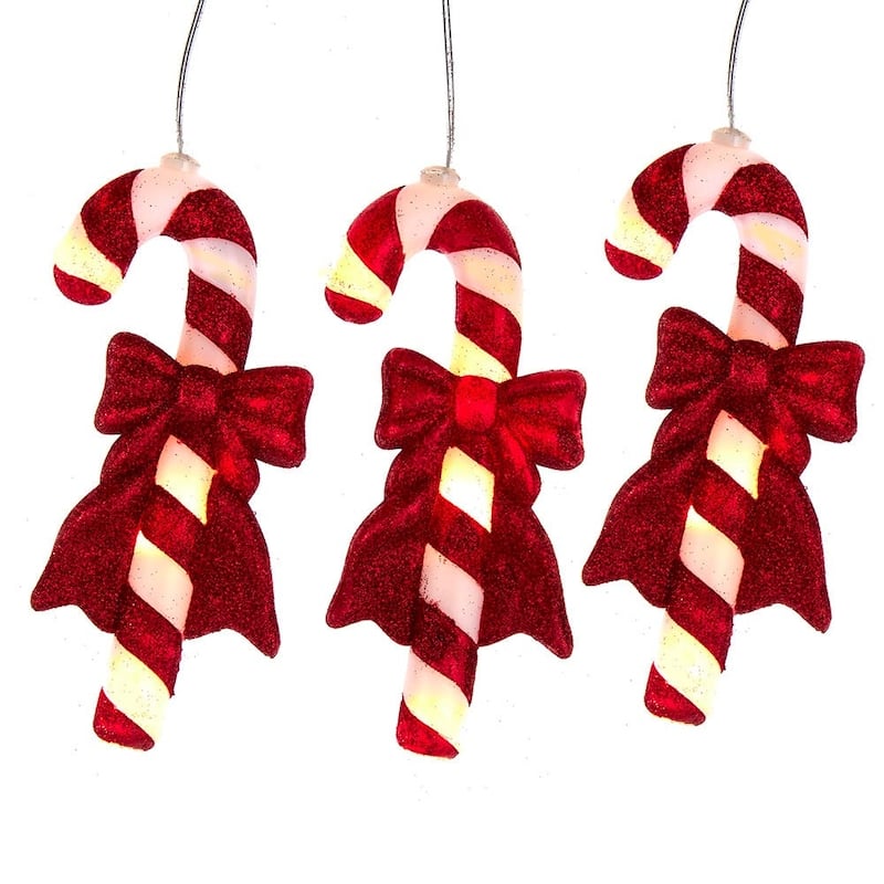 Kurt Adler 30-Light 5 Piece Battery-Operated Candy Canes Light Set - N/A