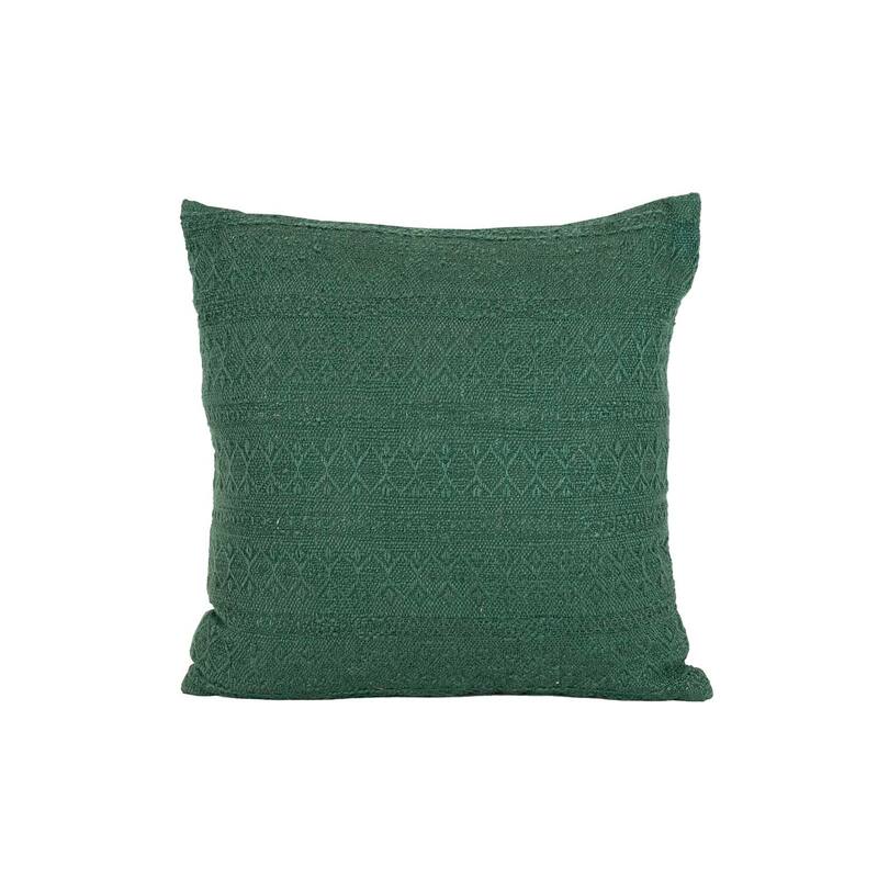 Foreside Home & Garden 18x18 In/Outdoor Green Geo Filled Throw Pillow - 18 x 18 x 5"