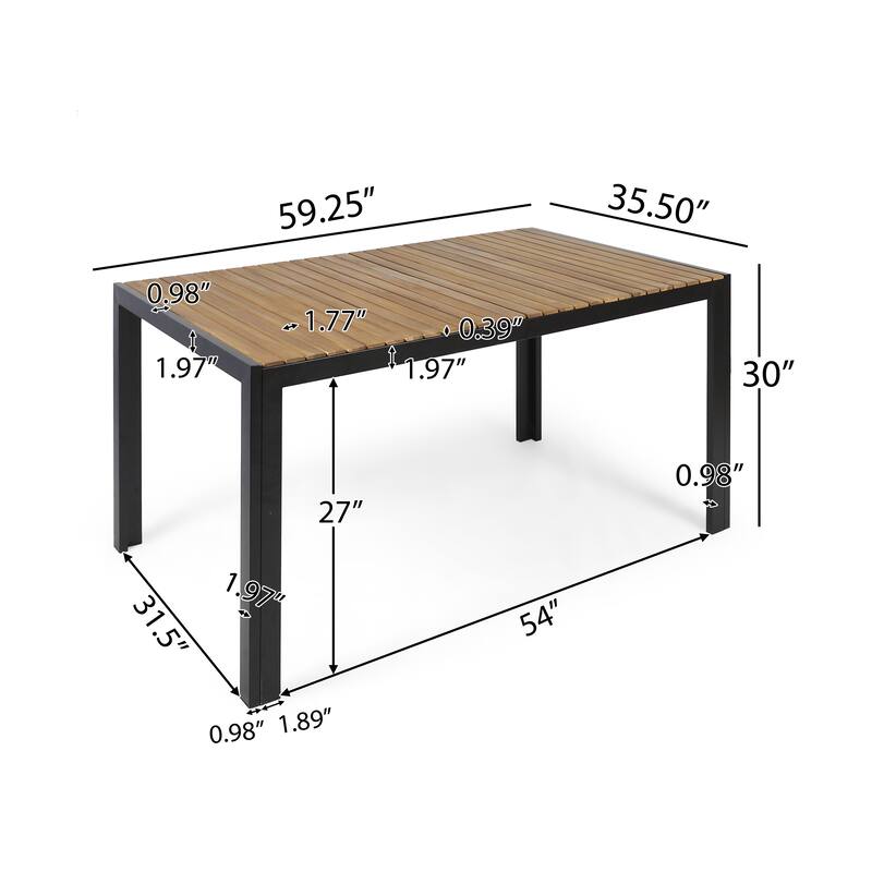 Azalea Outdoor Wood and Resin Outdoor 7 Piece Dining Set by Christopher Knight Home