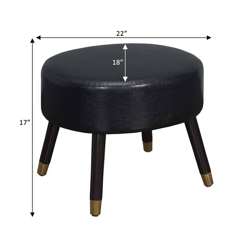 Convenience Concepts Designs4Comfort Mid Century Oval Ottoman Stool