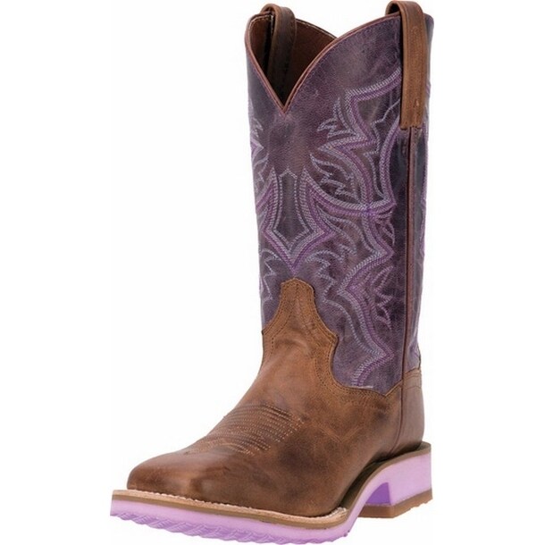 purple western boots ladies