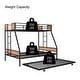 preview thumbnail 5 of 23, Modern Heavy-duty Sturdy Metal Twin over Full Bunk Bed with Trundle Bed, Safety Guardrail and Wooden Decoration