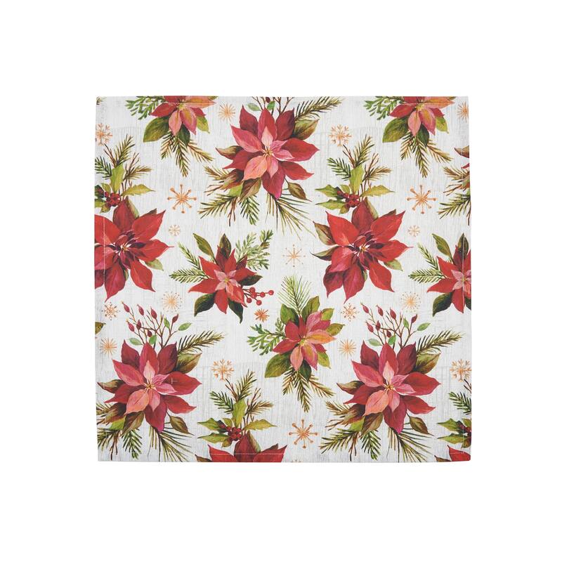 Poinsettia Christmas Napkin S/6