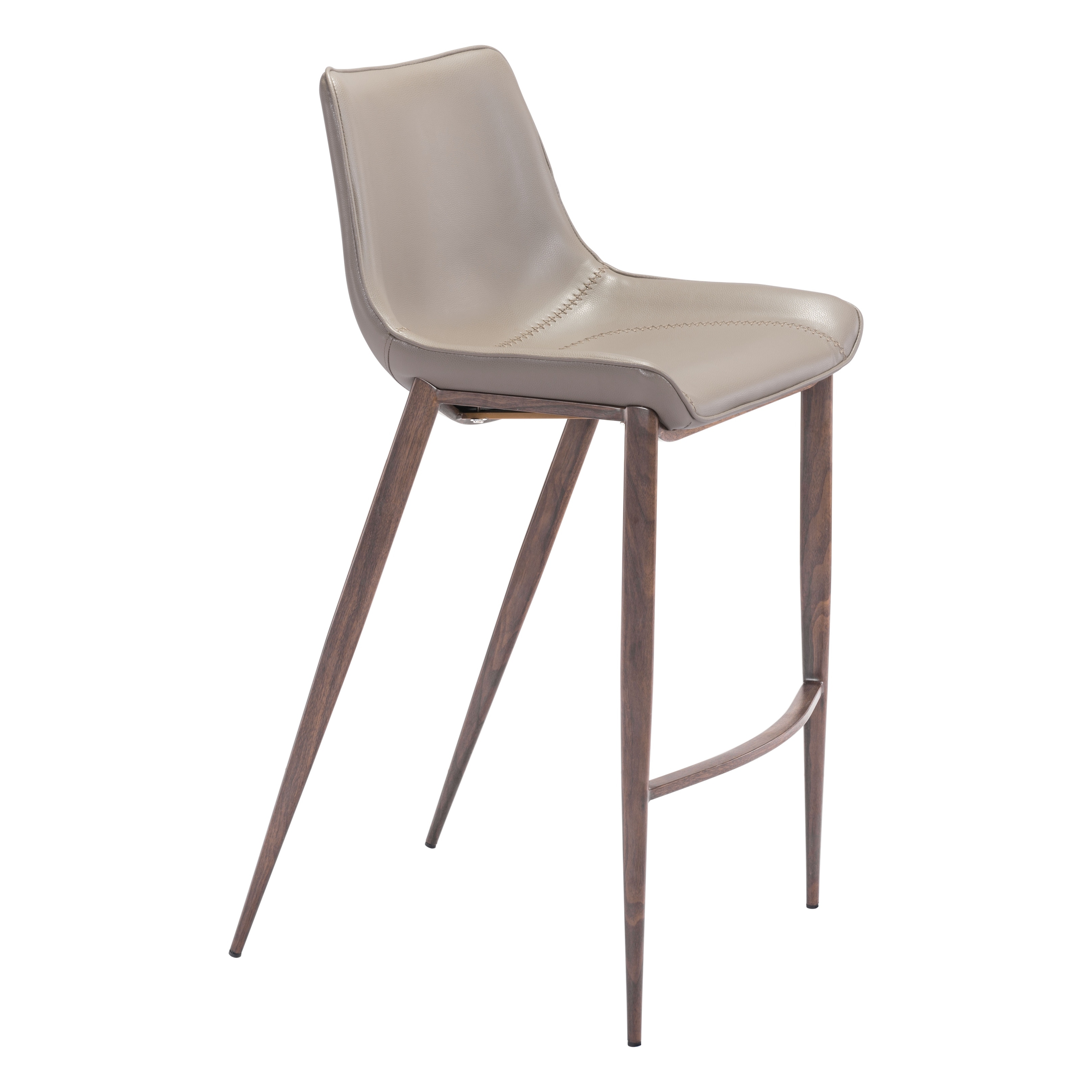 Magnus Barstool Brown & Walnut