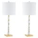 preview thumbnail 4 of 15, Nala 28.5" Crystal LED Table Lamp, Clear/Brass (Set of 2) by JONATHAN Y
