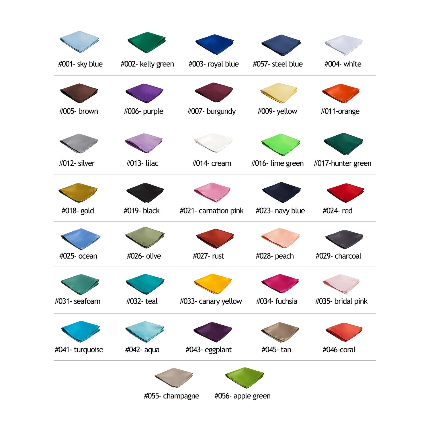 Jacob Alexander Men/'s Pocket Square Solid Color Handkerchief