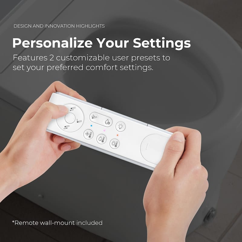 Ove Clarke Dual-Flush Hands-Free Smart Bidet Toilet with Built-in Tank
