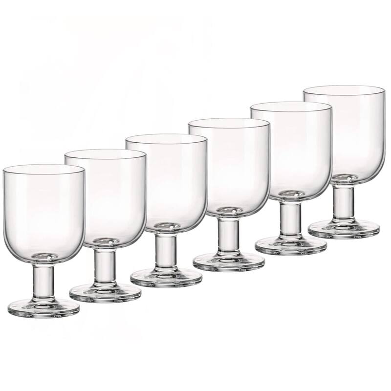 Bormioli Rocco Set of 6 Hosteria Glasses - Set of 6 - Clear