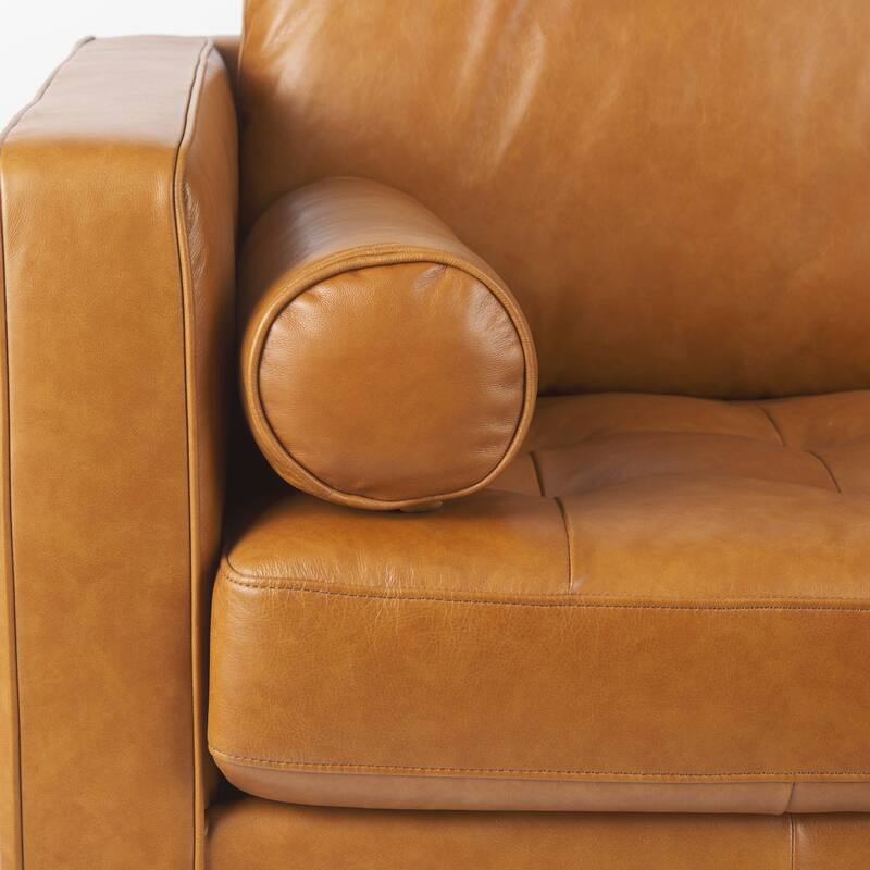 Svend Tan Leather Sofa