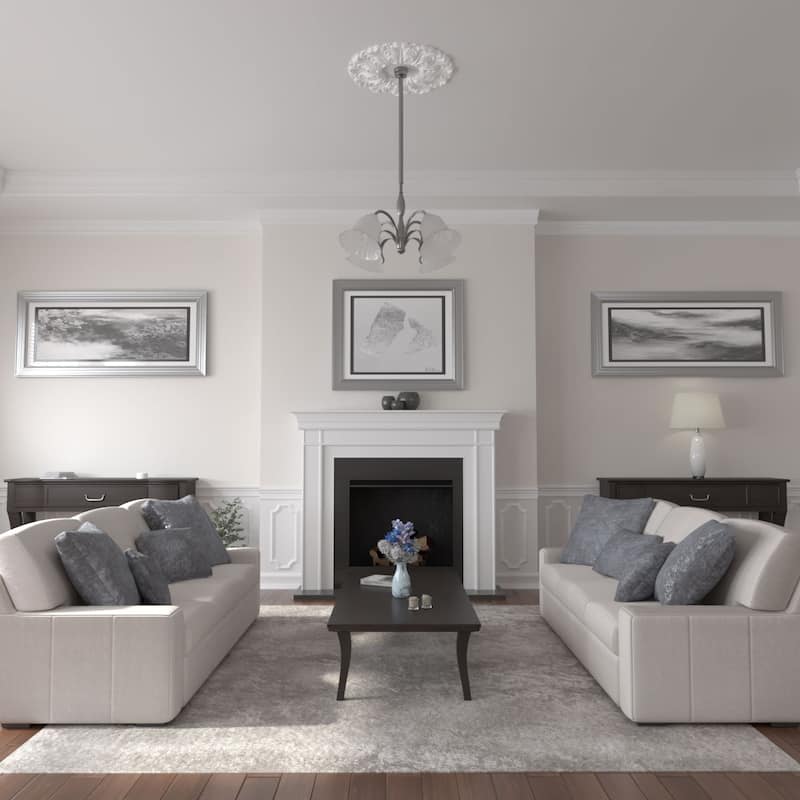 31 1/2"OD x 10 7/8"ID x 2"P Caiden Ceiling Medallion - 31 1/2"OD x 10 7/8"ID x 2"P