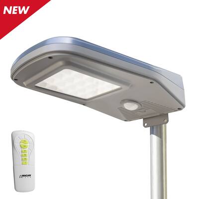 Wagan 2000 Lumens Solar Powered Street Light w/ Remote Control (Head Only) - SILVER