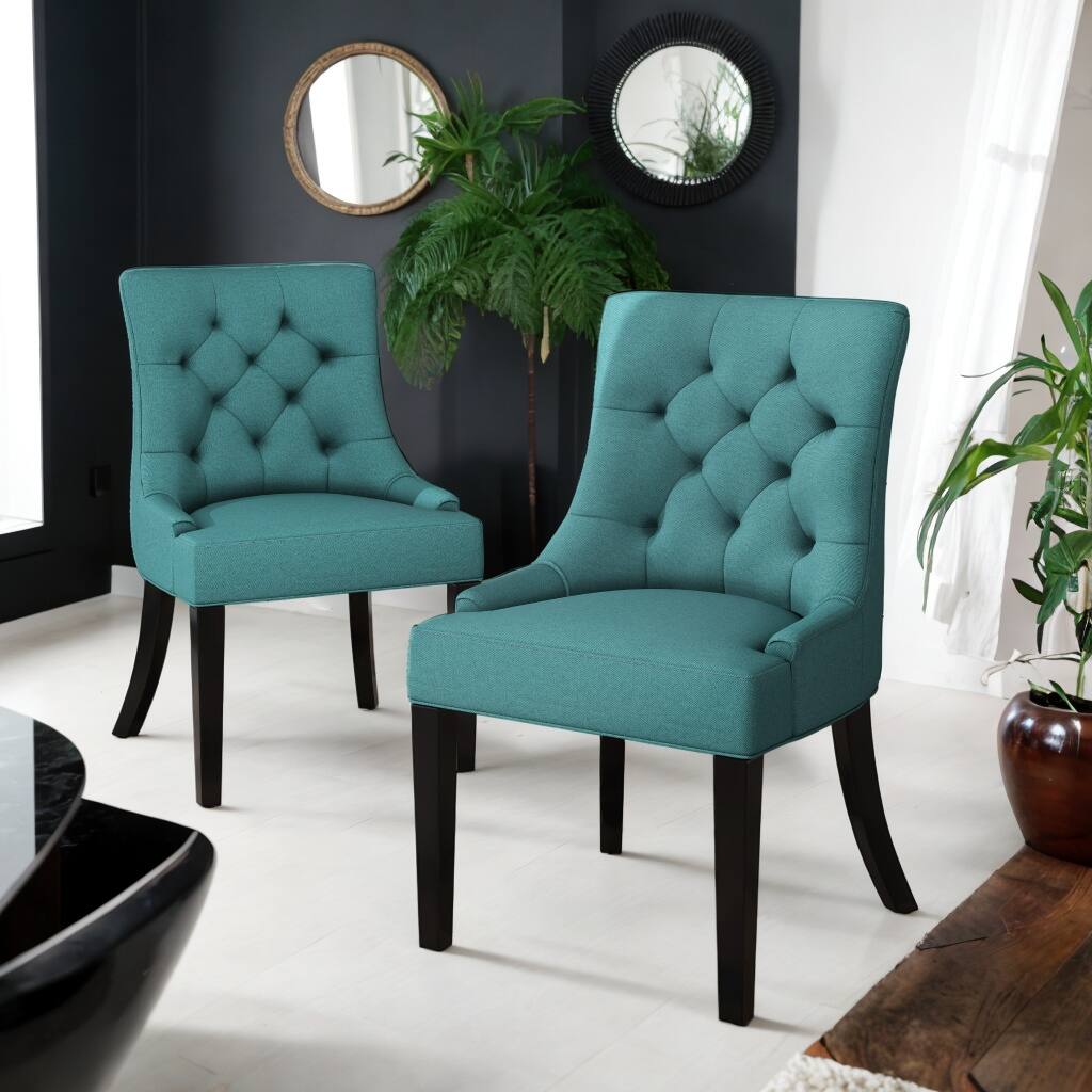Cheney Teal Dining Chairs, Set of 2