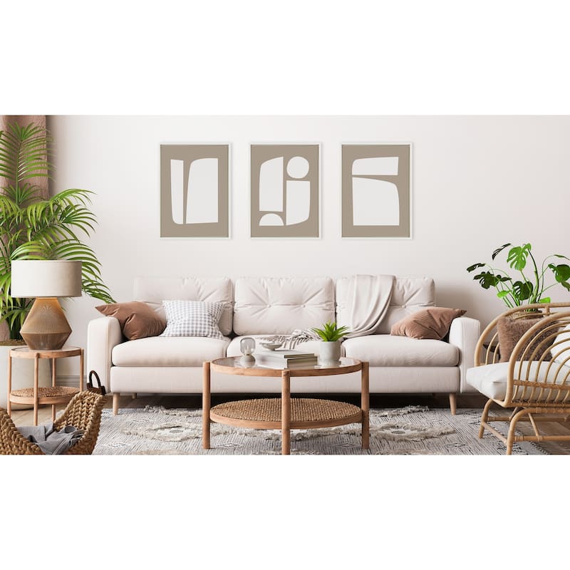 Kate and Laurel Sylvie Aztec Shape Canvas Art by Creative Bunch Studio