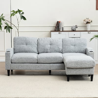 Convertible Combination Sofa Sofa L-Shaped Sofa With Footstools With Storage, Sofa For Living Room,3-Seater Combination Sofa