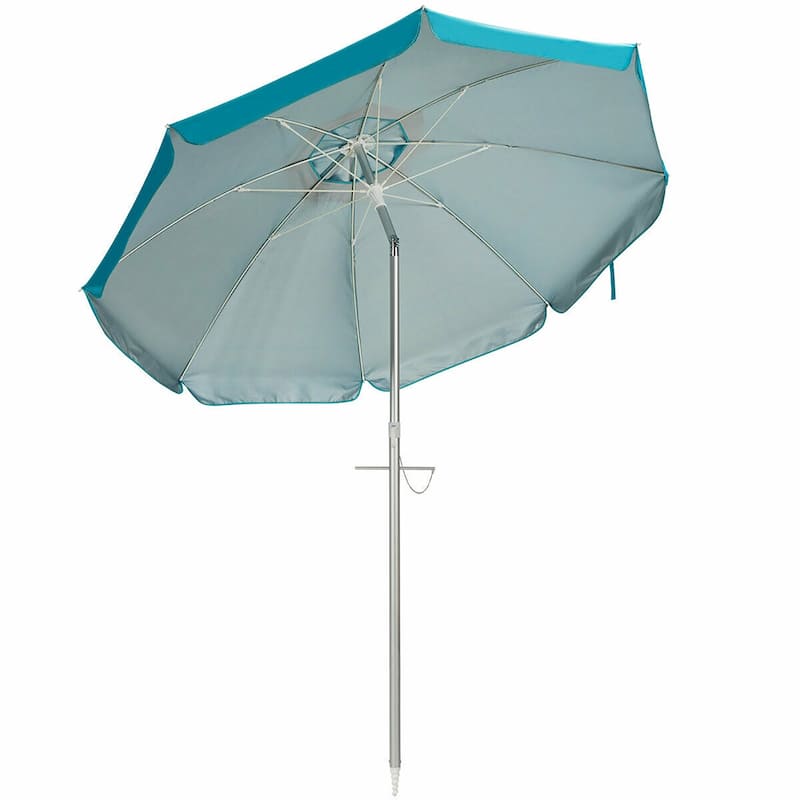 Costway 6.5 FT Patio Beach Umbrella Sun Shade Tilt Aluminum Sports