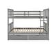 preview thumbnail 10 of 32, Full over Full Bunk Bed with 2 Drawers and Ladder for Bedroom