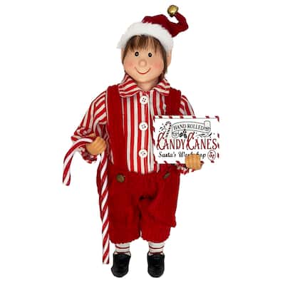 12" Candy Cane Elf