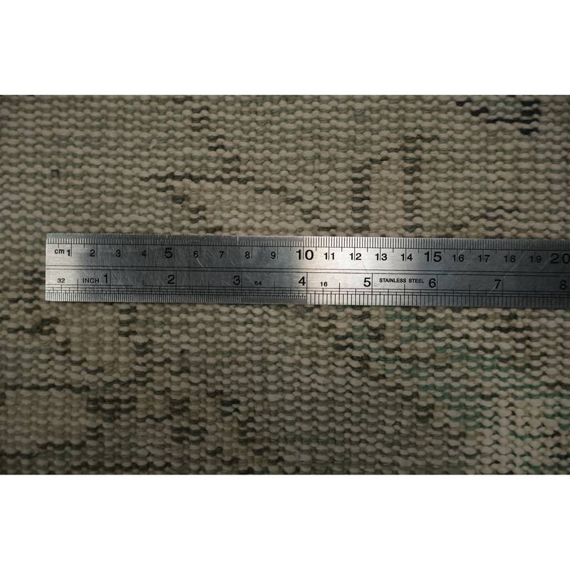 Hand Knotted Oriental 100% Wool Carpet Transitional Floral Green Anatolian Area Rug - 9' 5'' X 5' 6''