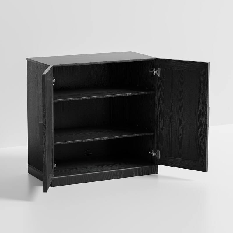 Wooden Accent Cabinet Storage Modern Sideboard Buffet Cabinet with Adjustable Shelf for Living Room Dining Room Entryway