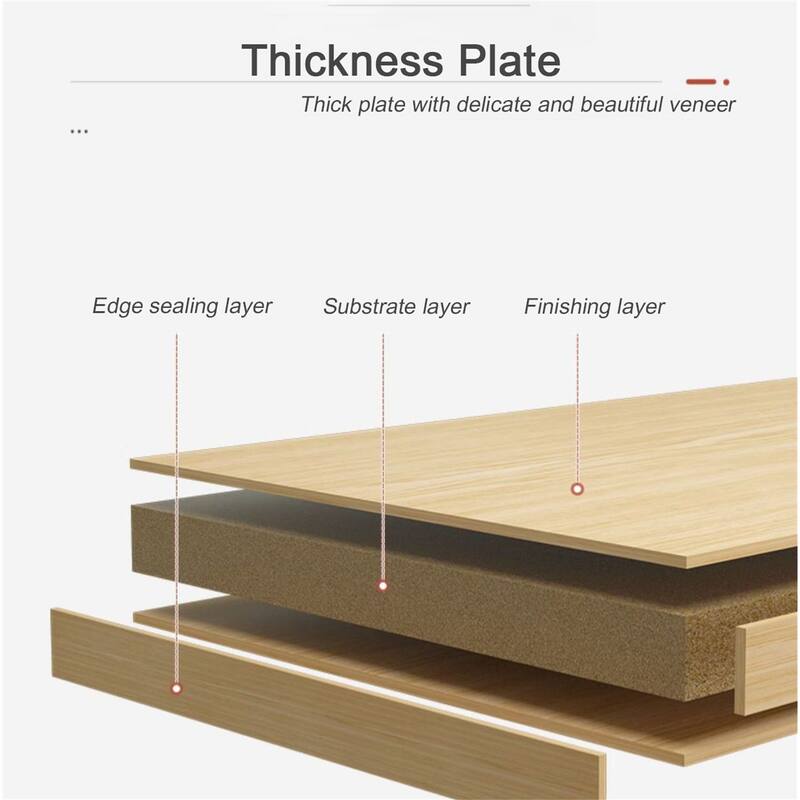 Minimalist Long Two-Person Computer Desk with Storage Drawers