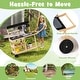 preview thumbnail 5 of 7, Outdoor Fir Wood Play Kitchen with Blackboard and Planting Pots-Natural - Multi
