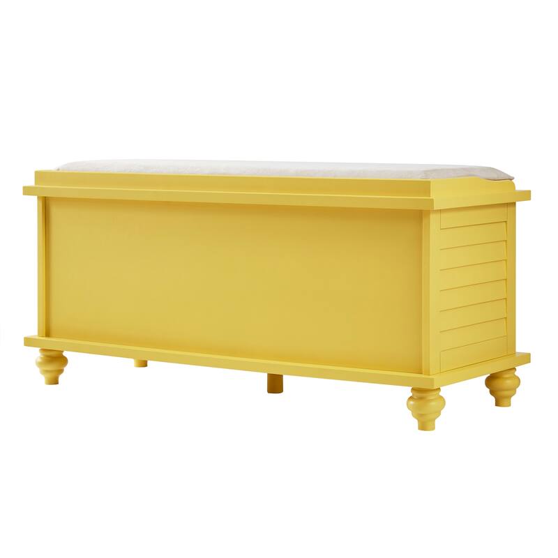 Maybelle Velvet Cushion Shutter Door Storage Bench by iNSPIRE Q Classic