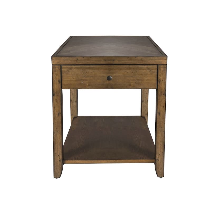 Mitchell Nutmeg Brown Cedar End Table for Living Room