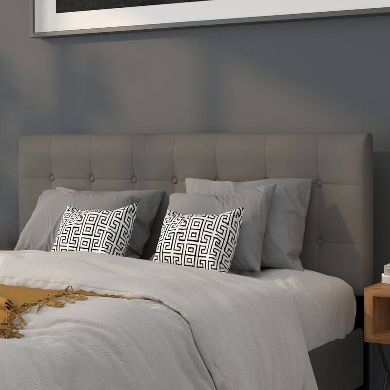 Button Tufted Upholstered Headboard