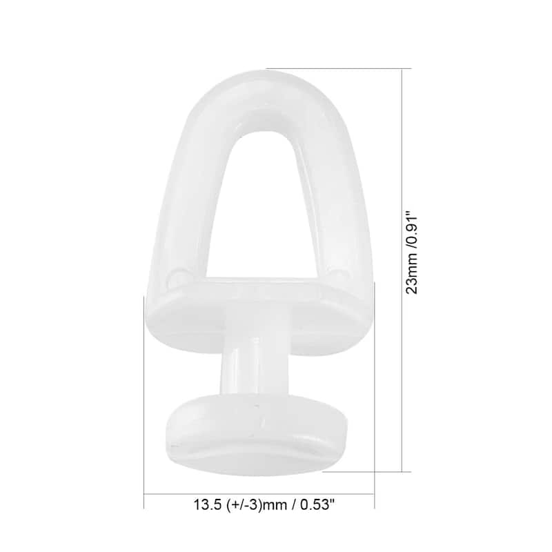 Curtain Track Rollers Plastic Drapery Rail Sliding Glider 11mm Dia 20 Pcs - White