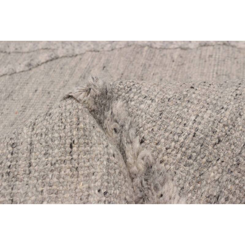 ECARPETGALLERY Hand-knotted Tangier Light Grey Wool Rug - 8'0 x 10'0