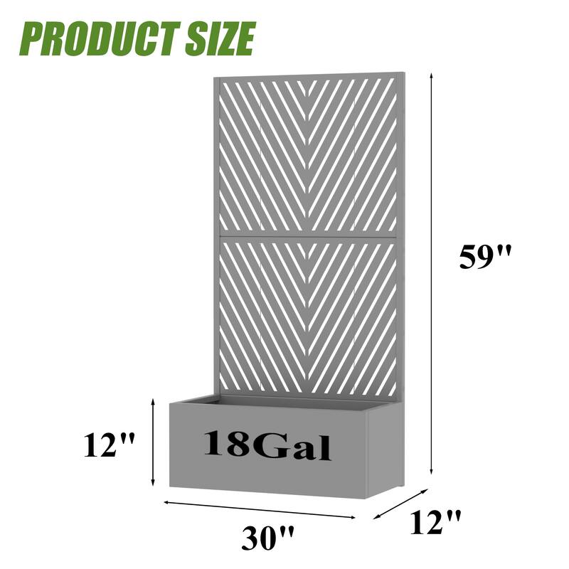 Raised Garden Bed Planter with Trellis Movable Planter Box with Lockable Wheels