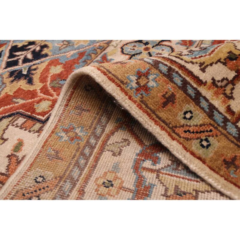 ECARPETGALLERY Hand-knotted Jules Sultane Ivory Wool Rug - 7'10 x 10'1