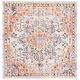 preview thumbnail 62 of 109, SAFAVIEH Madison Diederike Boho Medallion Distressed Rug 3' x 3' Square - Beige/Orange