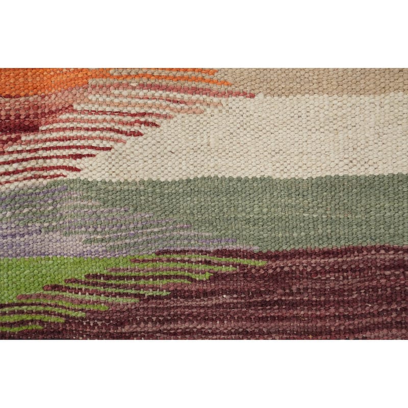 Hand Woven Oriental 100% Wool Carpet Southwestern Modern Multi-Colored Kilim Area Rug - 6' 0'' X 4' 3''
