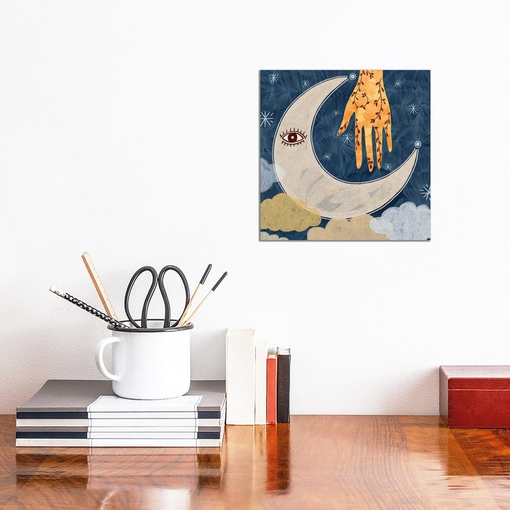 iCanvas "Vintage Moon" by Olivia Burki Canvas Print