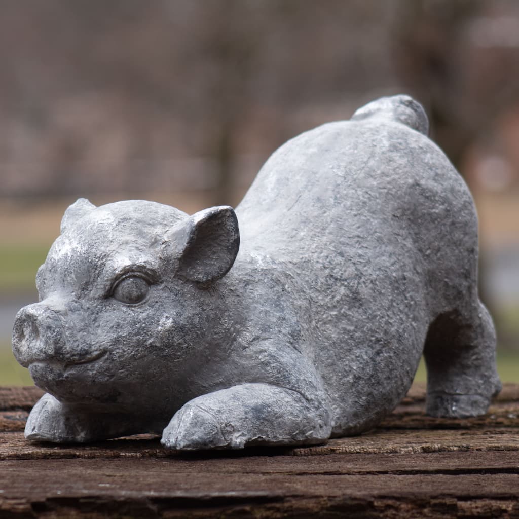 Small Magnesium Piglet Statue "Truffles"