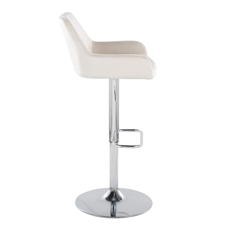 Porch & Den Galotti Adjustable Bar Stool with Rounded Rectangle Footrest (Set of 2)