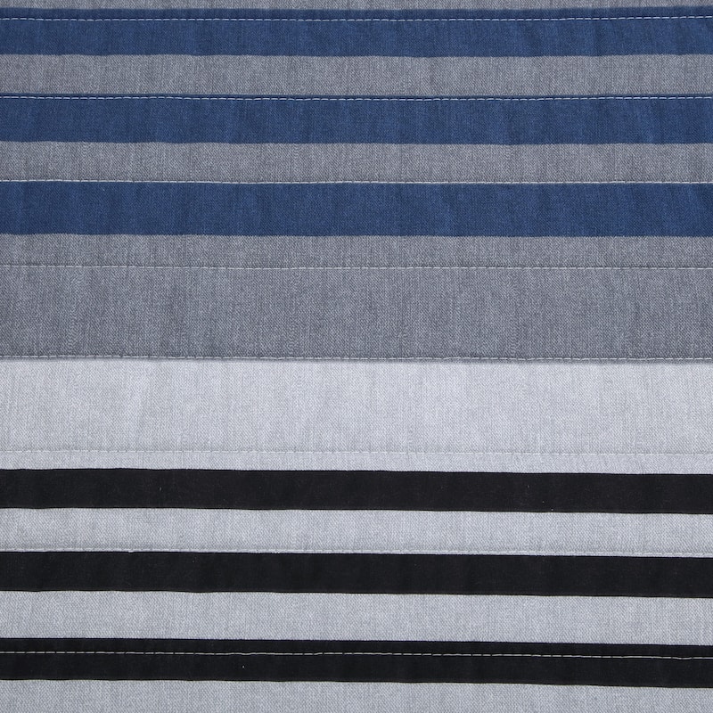 Nautica Rendon Cotton Reversible Charcoal Quilt Set