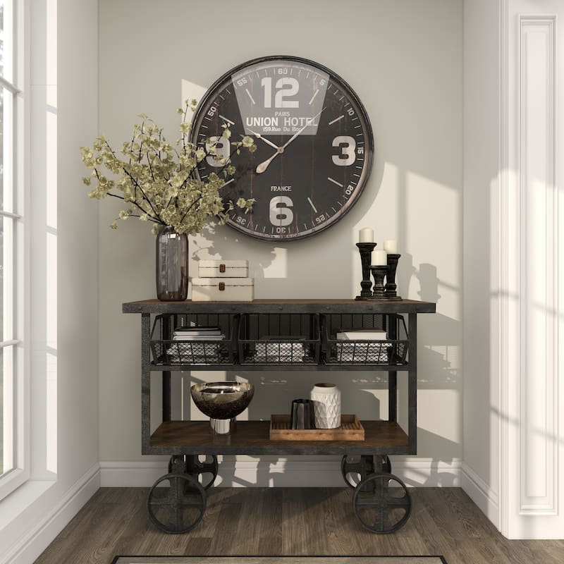 Black Mango Wood Traditional Candle Holder (Set of 3) - S/3 10", 8", 6"H