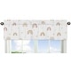 preview thumbnail 1 of 4, Boho Rainbow Window Curtain Valance - Blush Pink Dusty Rose Gold Yellow Mauve Taupe Beige Bohemian Stars Sun Celestial Vintage