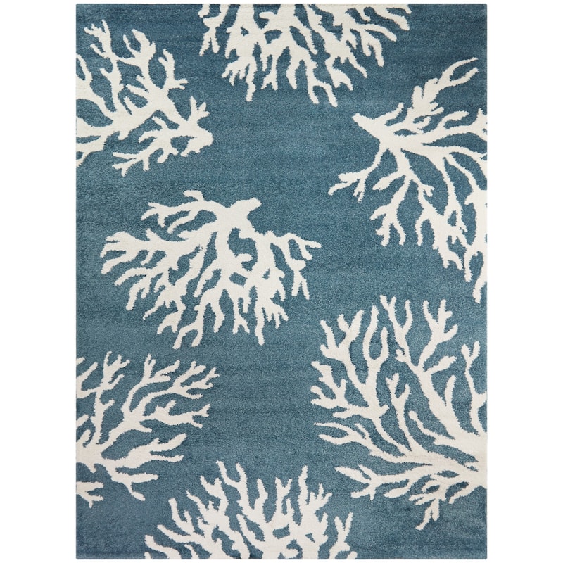 Caistor Coastal Coral Reef Pattern Tropical Area Rug - On Sale - Bed ...