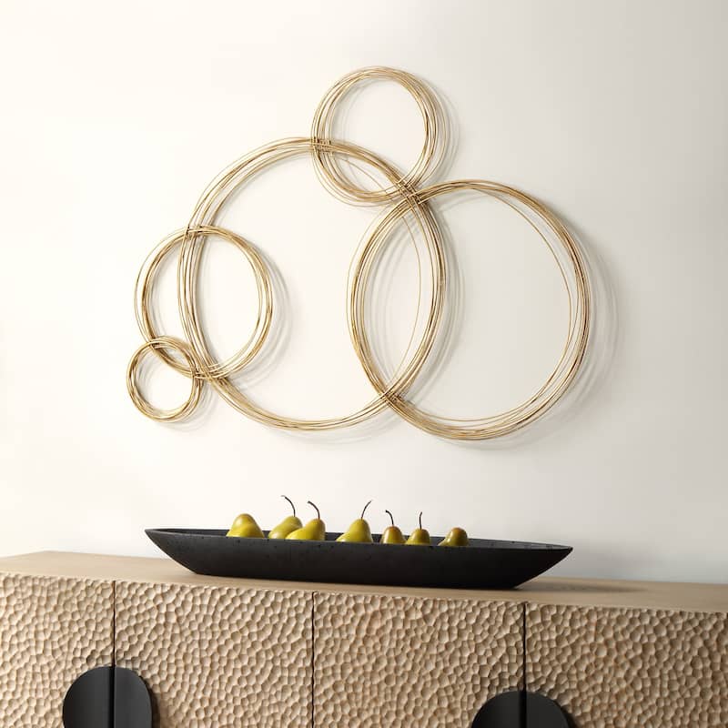 Uttermost 04369 Golden Bubbles 35" Tall Iron Abstract Wall Sculpture