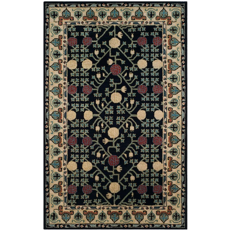 SAFAVIEH Handmade Heritage Whirwind Traditional Oriental Wool Rug