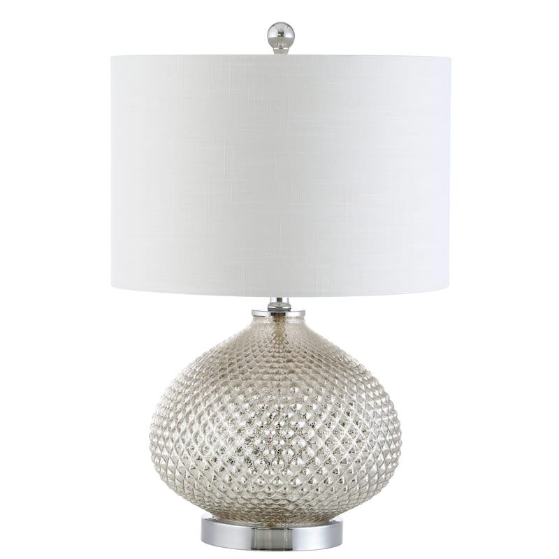 Ames 22.5" LED Glass Table Lamp, Mercury Silver by JONATHAN Y