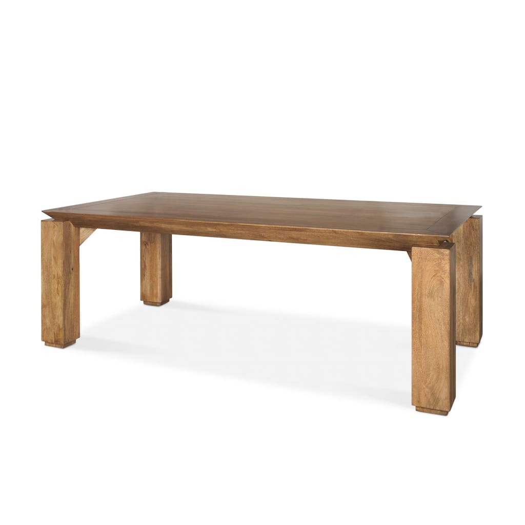Sapphira Brown Wood Tapered Top Rectangular Dining Table - 84.0L x 42.0W x 30.0H