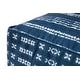 preview thumbnail 2 of 4, Alexander Home Indigo Coastal Linen Pouf